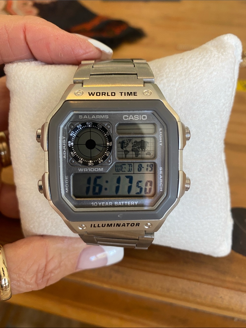 Casio Digital World Time Watch - Silver